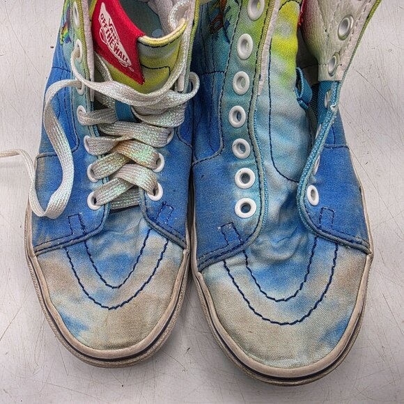 Vans Sk8-Hi x Spongebob Squarepants Womens Size 6.5 Blue Sneaker Shoes Walking - Picture 10 of 13